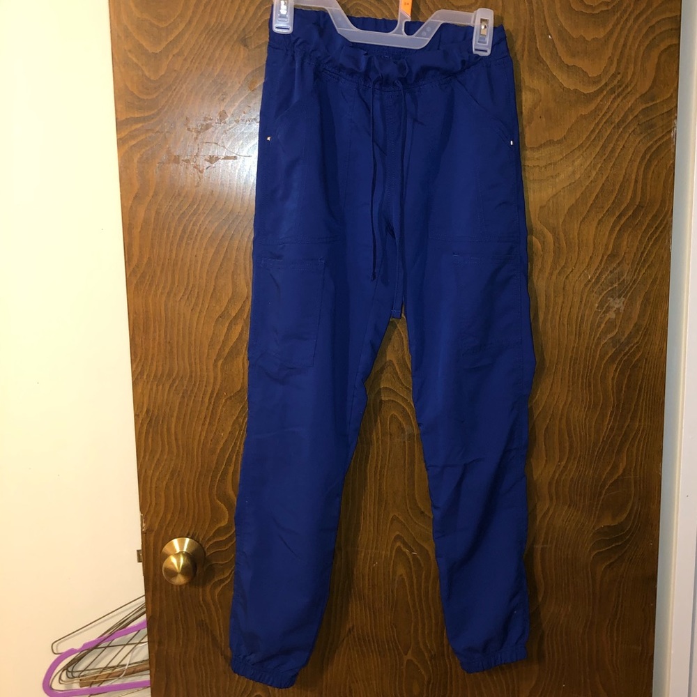 Royal blue scrub jogger pants , size Small
